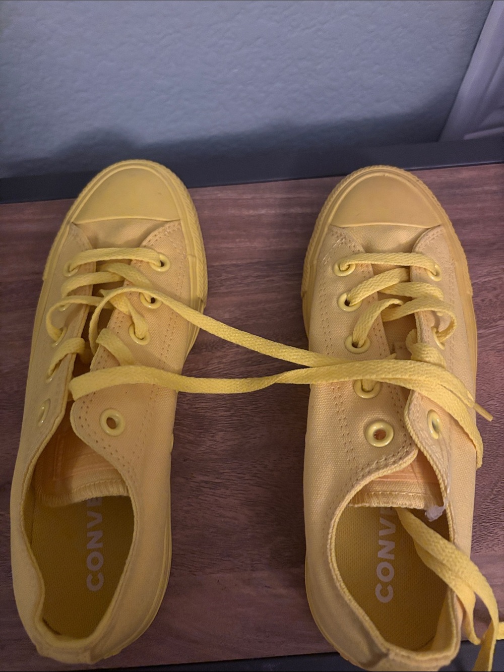 Converse Yellow Low Top Canvas Sneakers - Picture 2 of 3